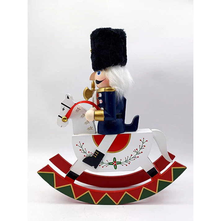 Little Surprise Box,Navy wooden rocking horse Christmas Home and table décor - Image 3