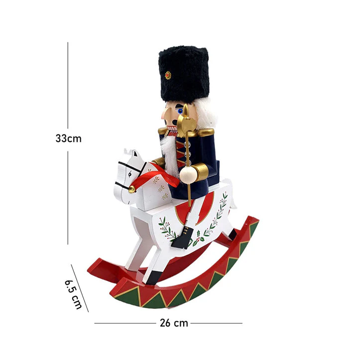 Little Surprise Box,Navy wooden rocking horse Christmas Home and table décor - Image 5