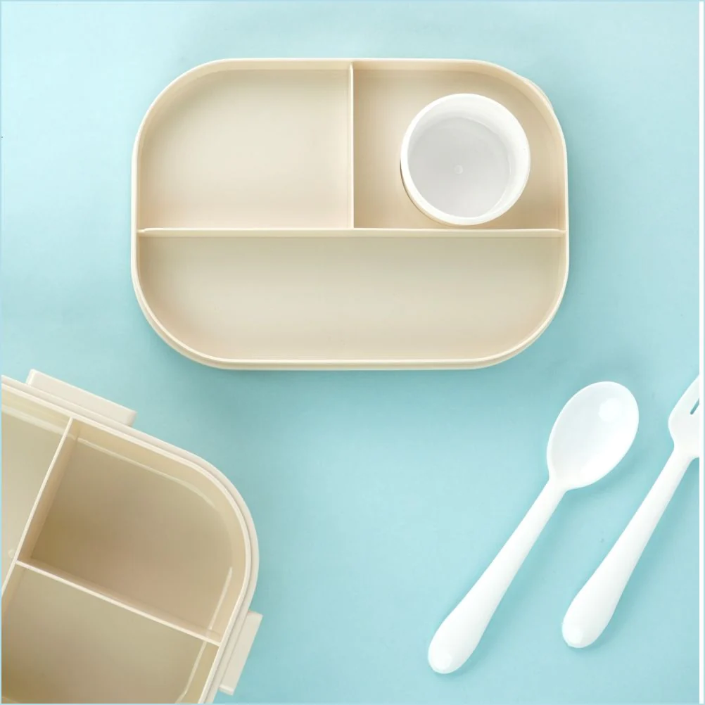Little Surprise Box, Orange Big Eye Dino 2 decker Lunch Box for Kids - Image 4
