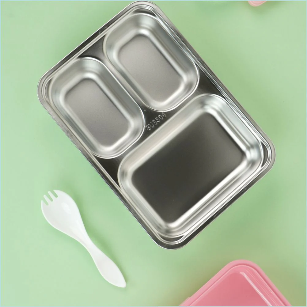 Little Surprise Box, Pink Party Hat Unicorn Big Size Stainless Steel Kids Lunch Box - Image 3