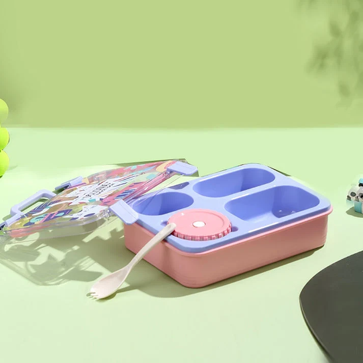 Little Surprise Box, Purple Meow Compact Tiffin Lunch Box for Kids - Image 2
