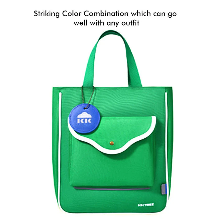 Little Surprise Box Stylish Casual Green Tote Bag with Adjustable Strap - Image 3
