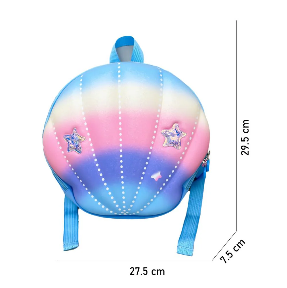 LittleSurprise Box, Mini Size Blue Shell Nursey and Early school Backpack for Pre toddlers, 2 years - 5 years - Image 5
