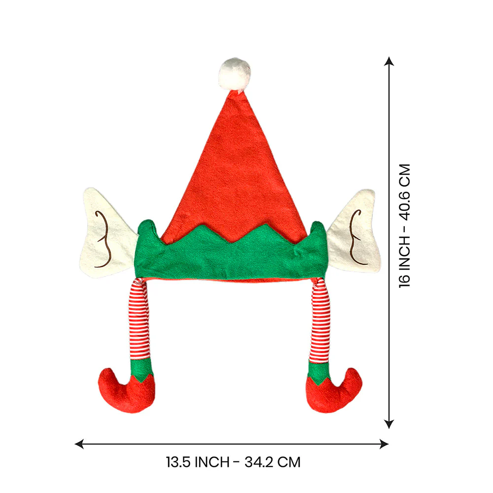Long Elf Legs & Ears Felt Christmas Party Hat - Image 13