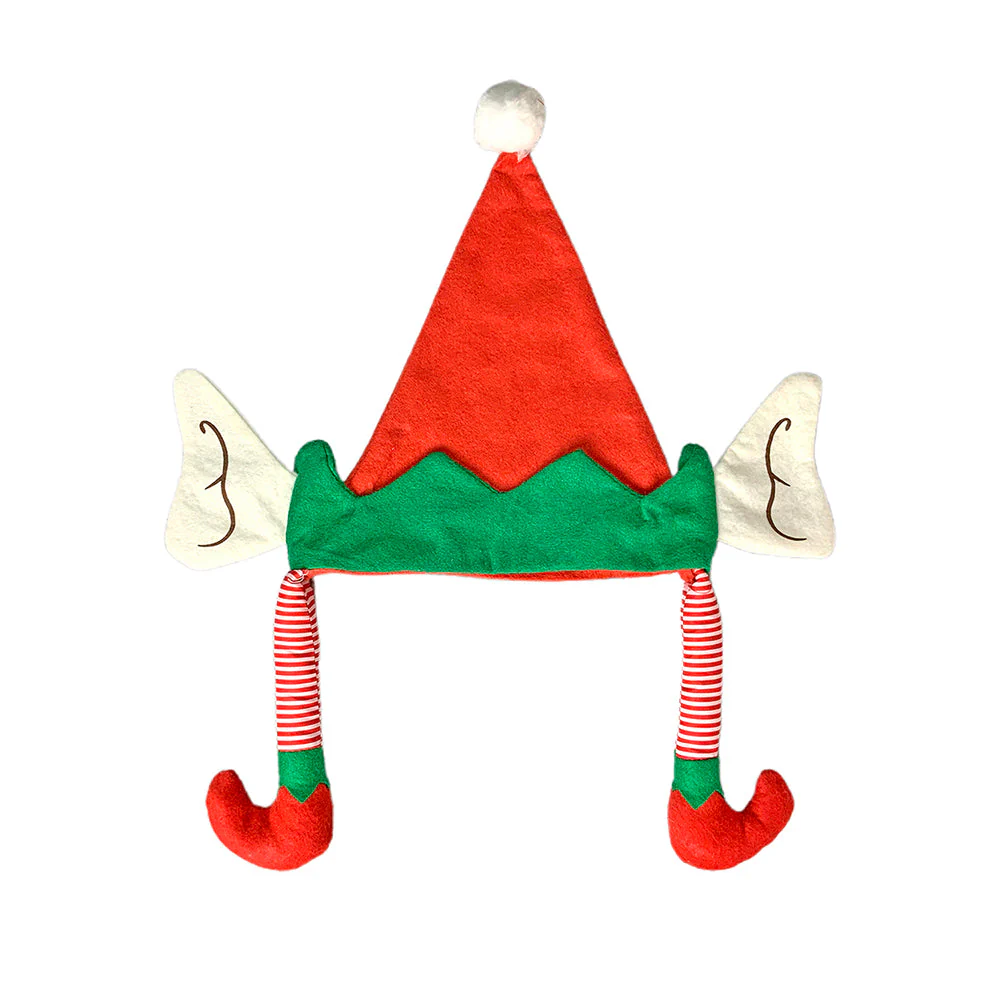Long Elf Legs & Ears Felt Christmas Party Hat - Image 5