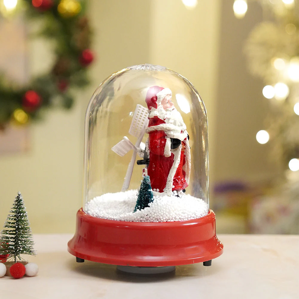 Lucky Bell Santa , Musical Snow Golbe Dome Christmas Décor and Decoration. - Image 4