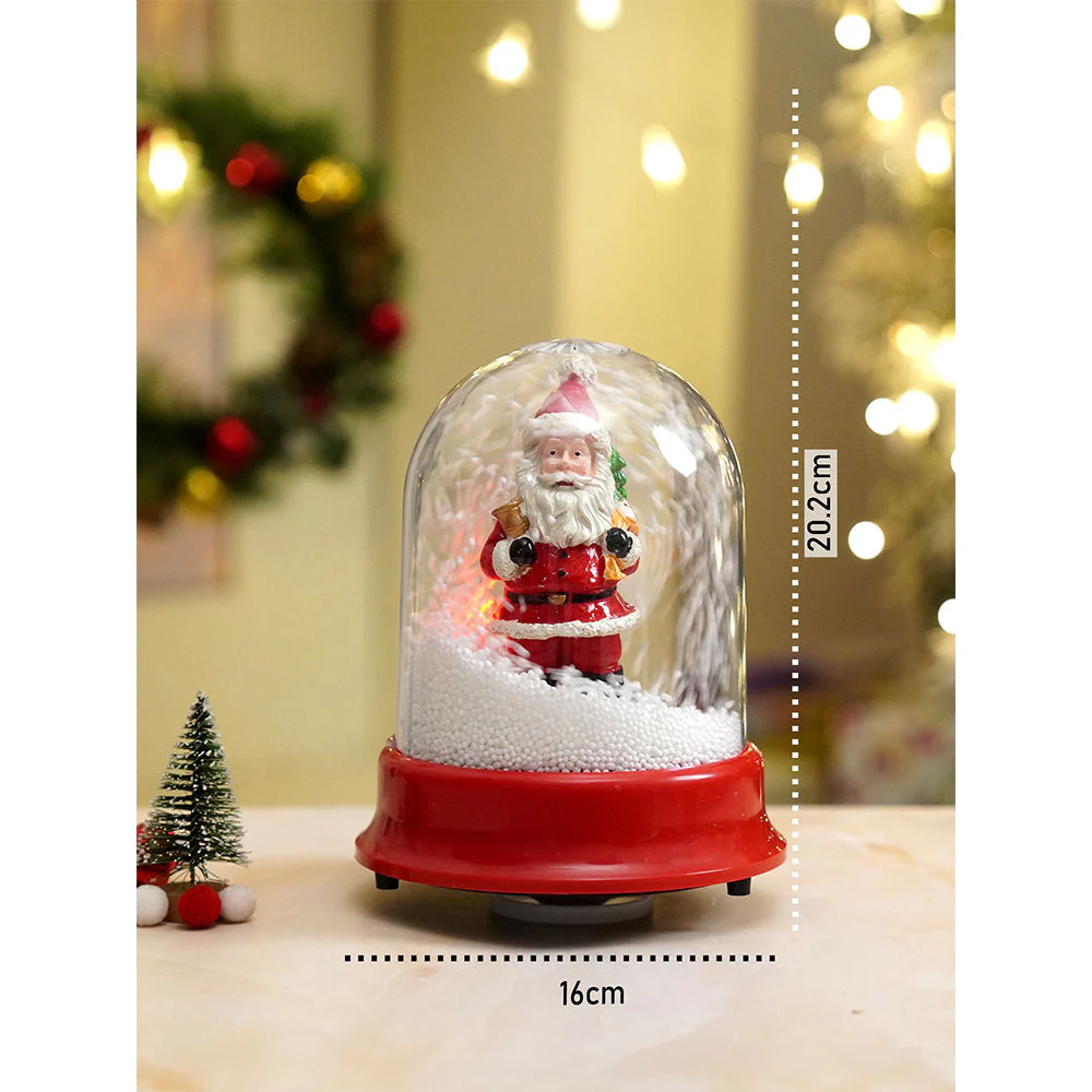 Lucky Sack& Bell Santa , Musical Snow Globe Dome Christmas Décor and Decoration. - Image 10