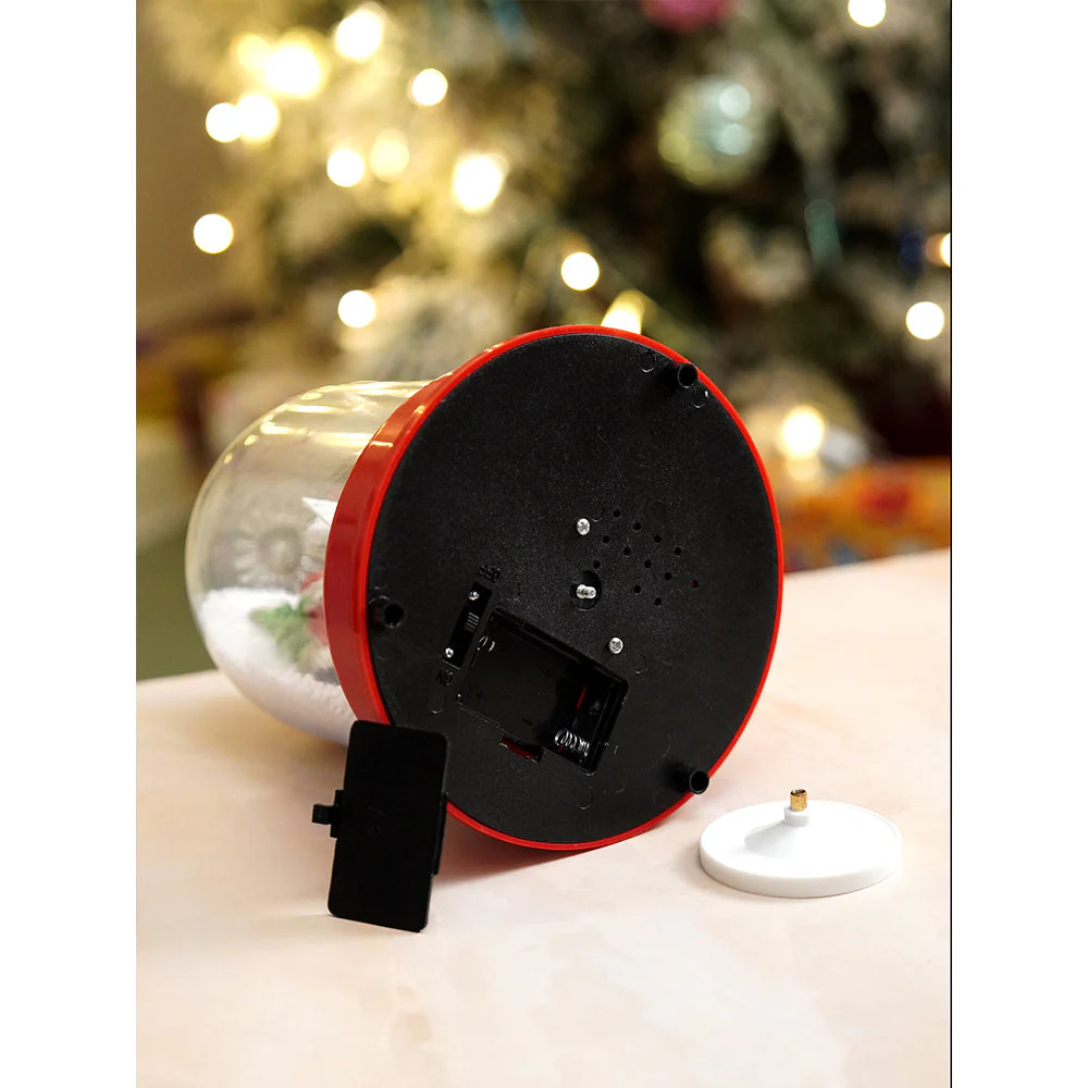 Lucky Sack& Bell Santa , Musical Snow Globe Dome Christmas Décor and Decoration. - Image 6
