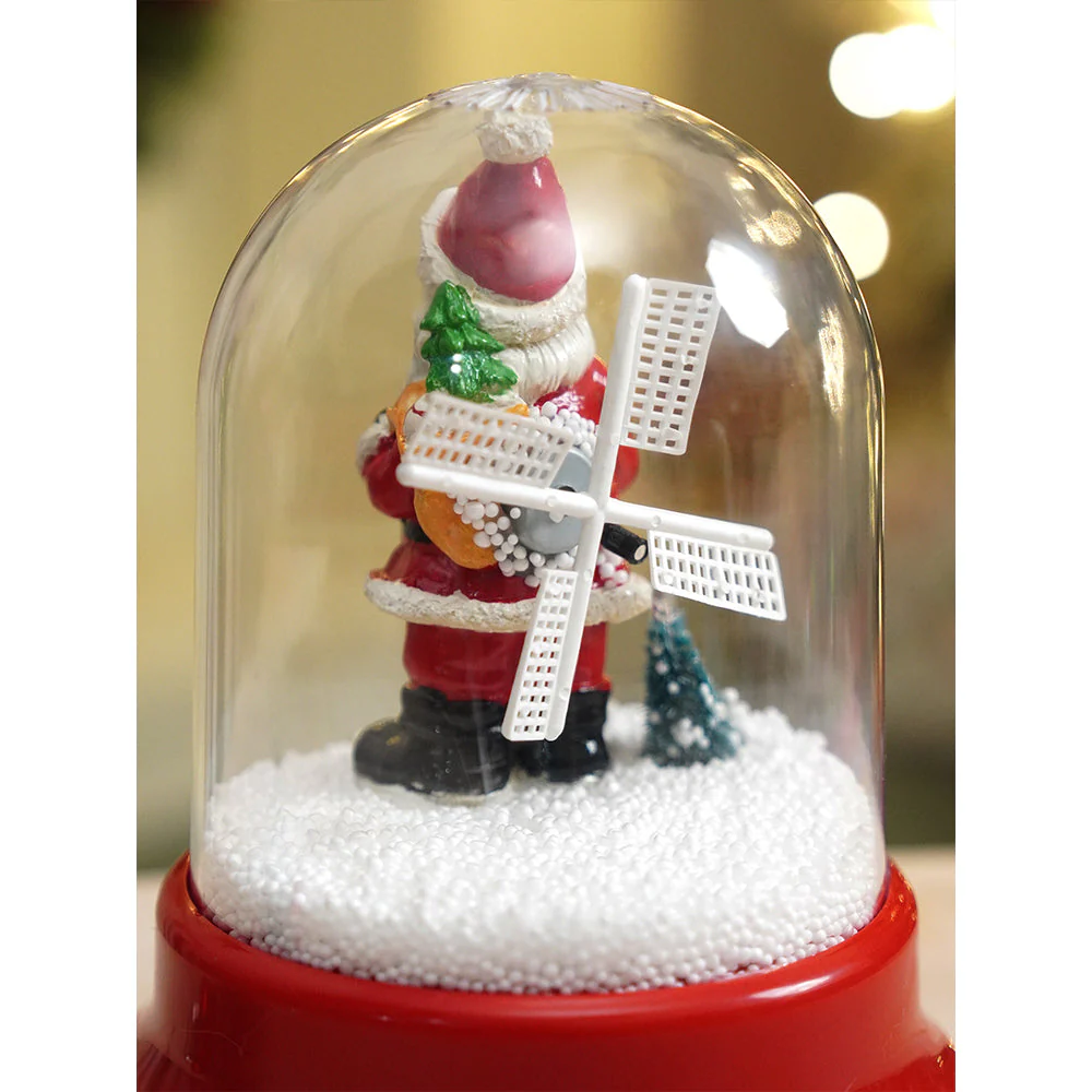 Lucky Sack& Bell Santa , Musical Snow Globe Dome Christmas Décor and Decoration. - Image 8