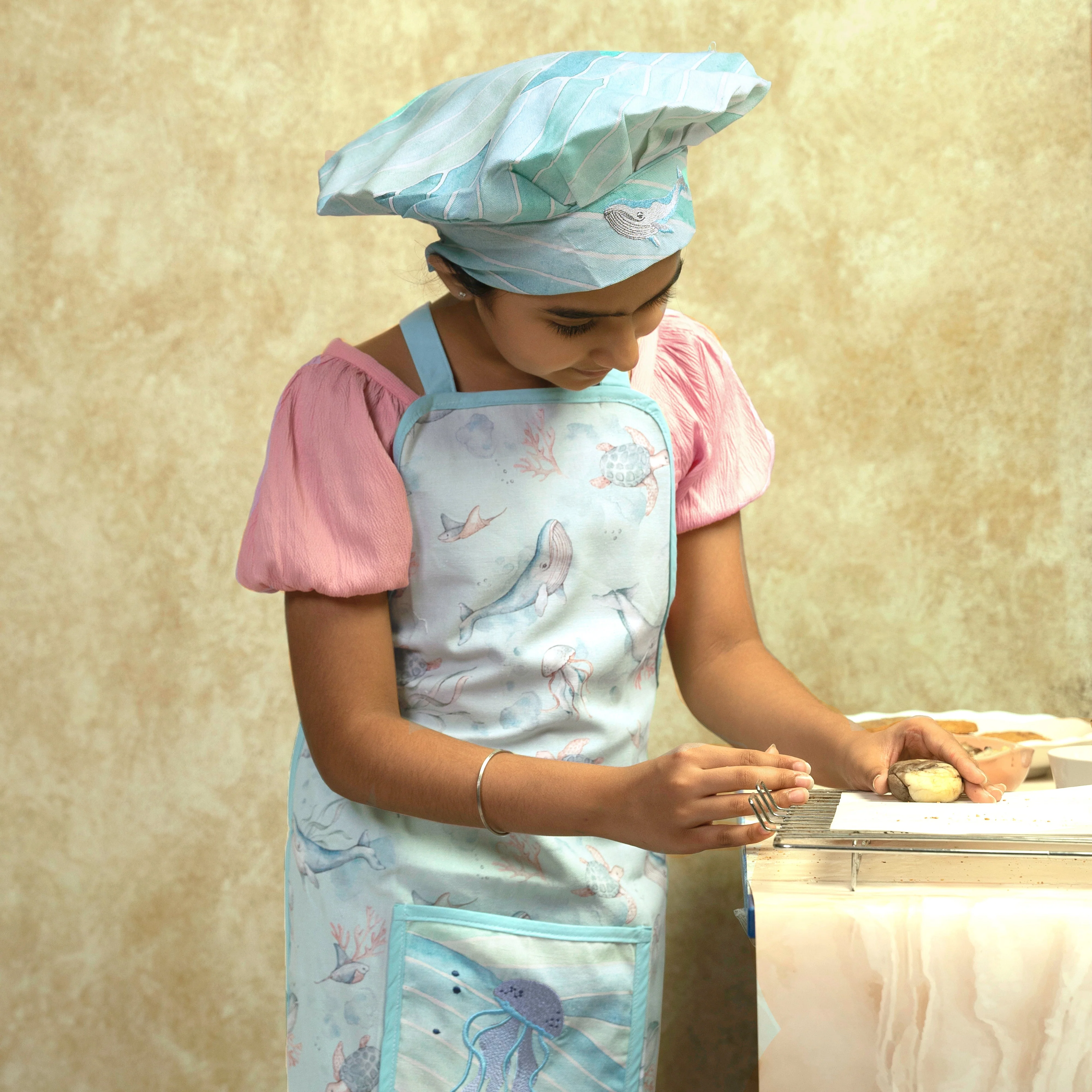 Maritime Magic Apron Set - Little Chef Duo Set - Image 3