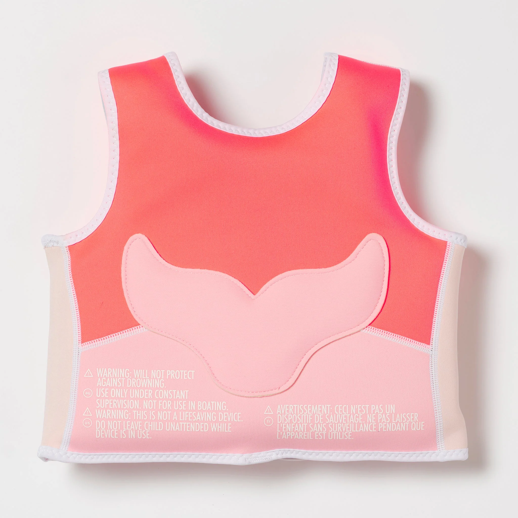 Melody the Mermaid Swim Vest 1-2 Neon Strawberry - Image 3