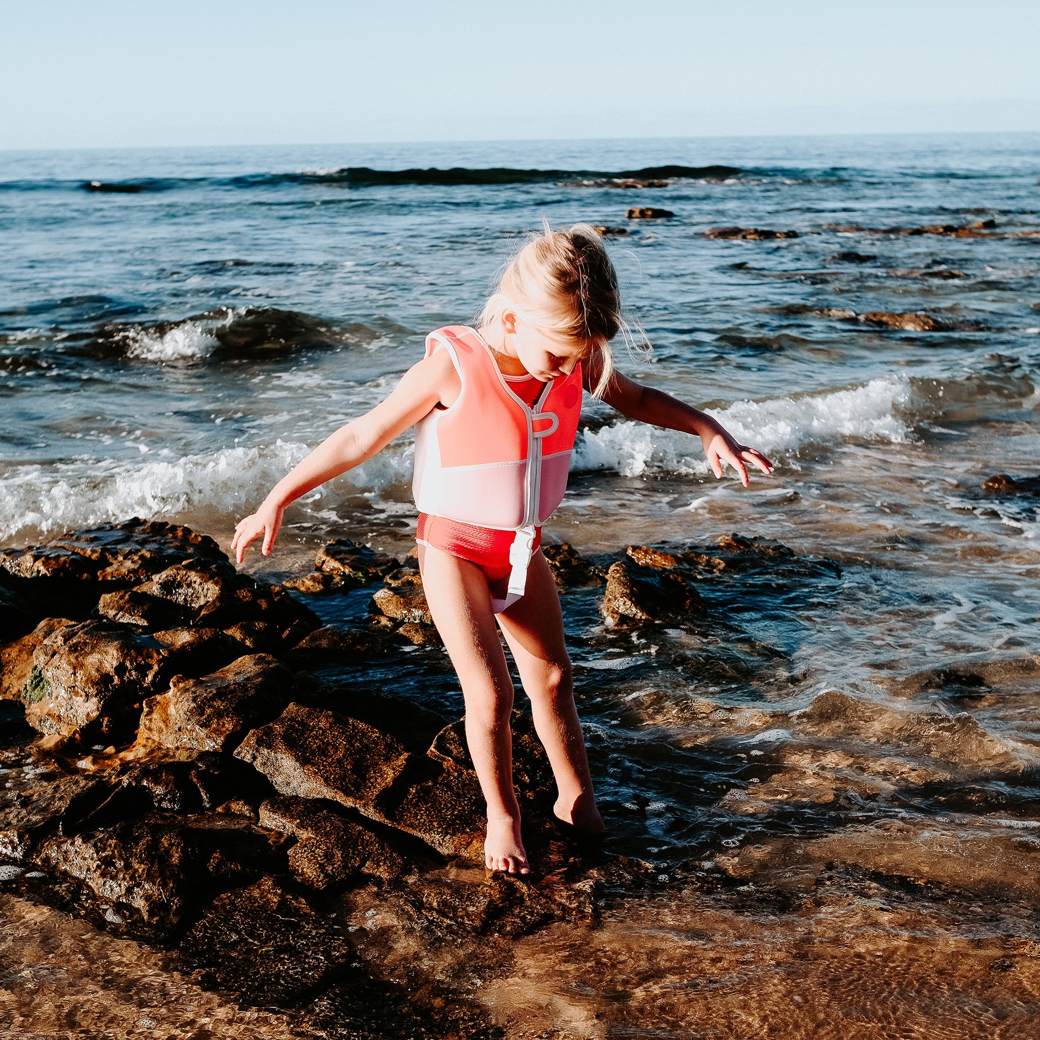 Melody the Mermaid Swim Vest 1-2 Neon Strawberry - Image 7