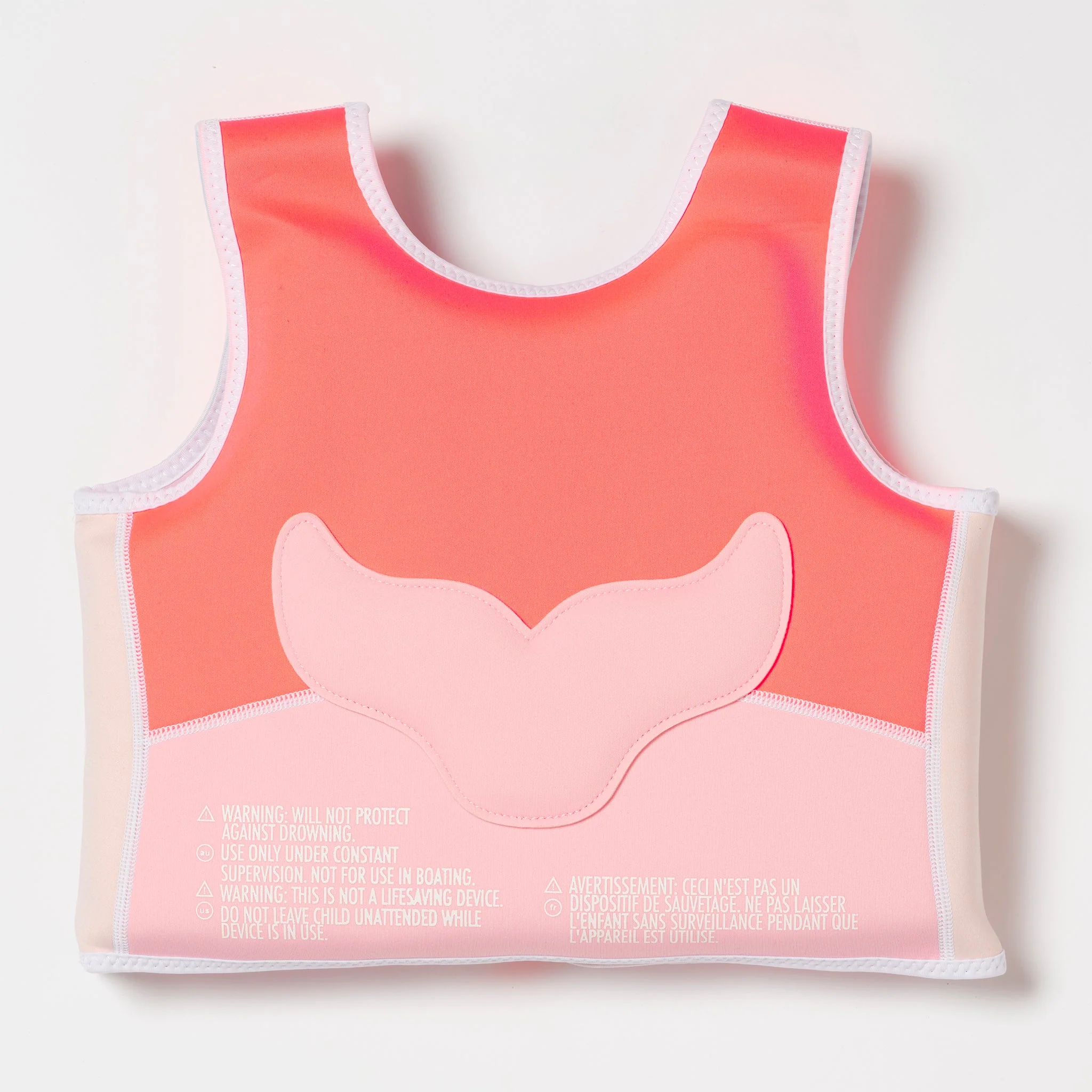Melody the Mermaid Swim Vest 3-6 Neon Strawberry - Image 3