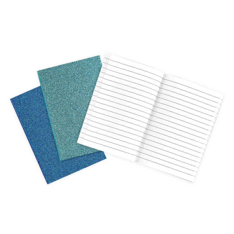 Oh My Glitter! Notebooks - Set of 3 - Aquamarine & Sapphire - Image 2