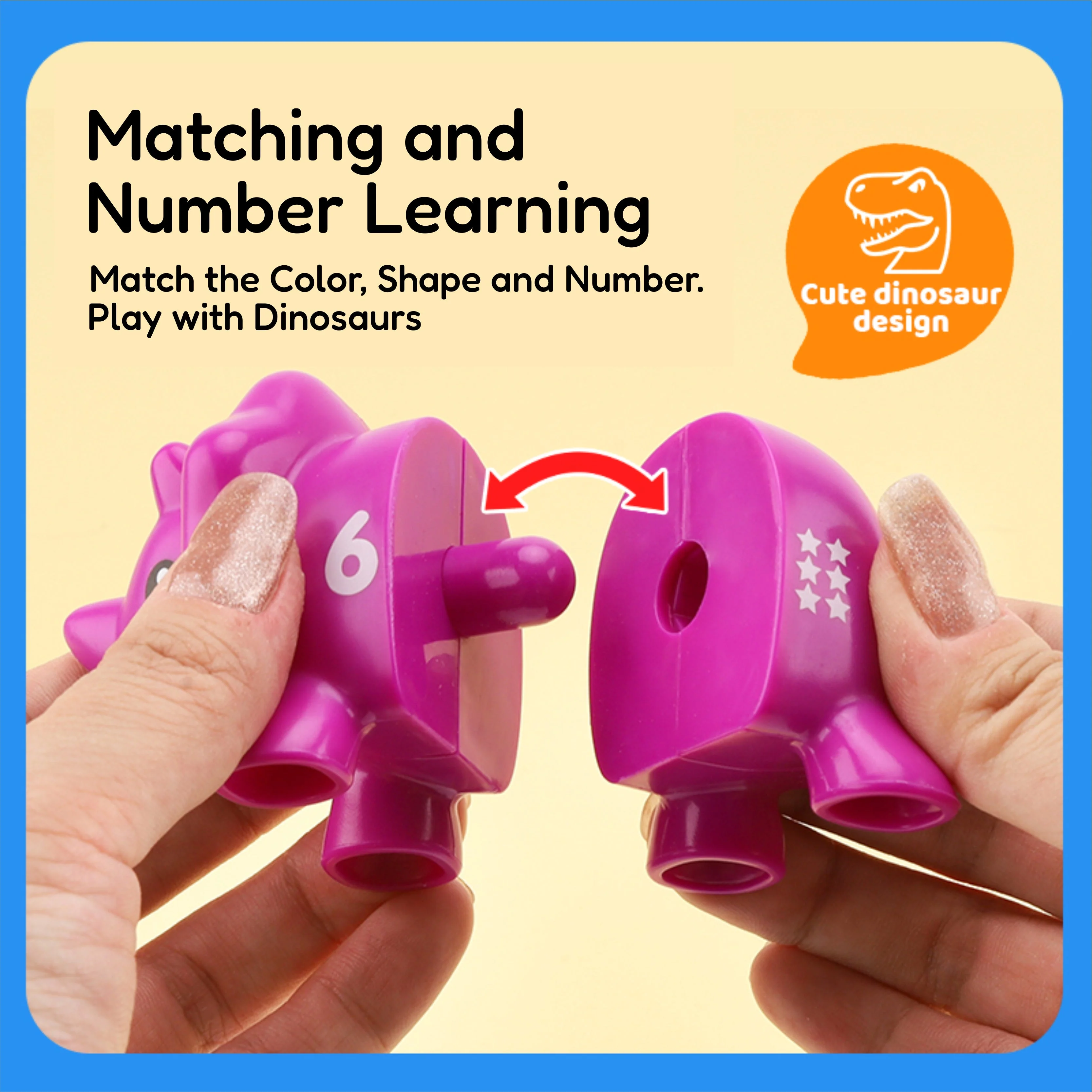 JurassiCount-Montessori Dinosaur Number Matching Set (20 pcs) - Image 7