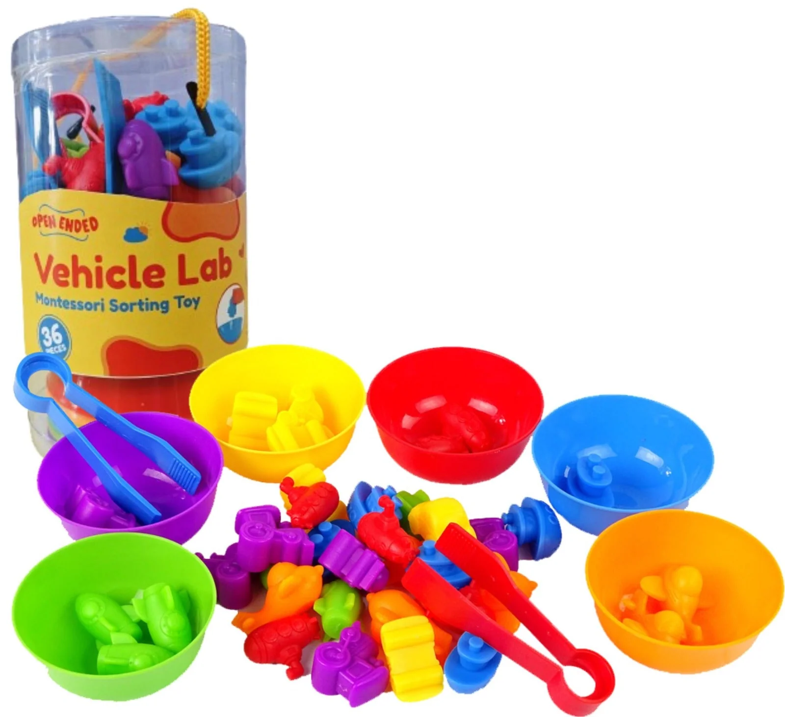 Open Ended Vehicle Lab Montessori Sorting Toy (44 Pcs) - Image 7