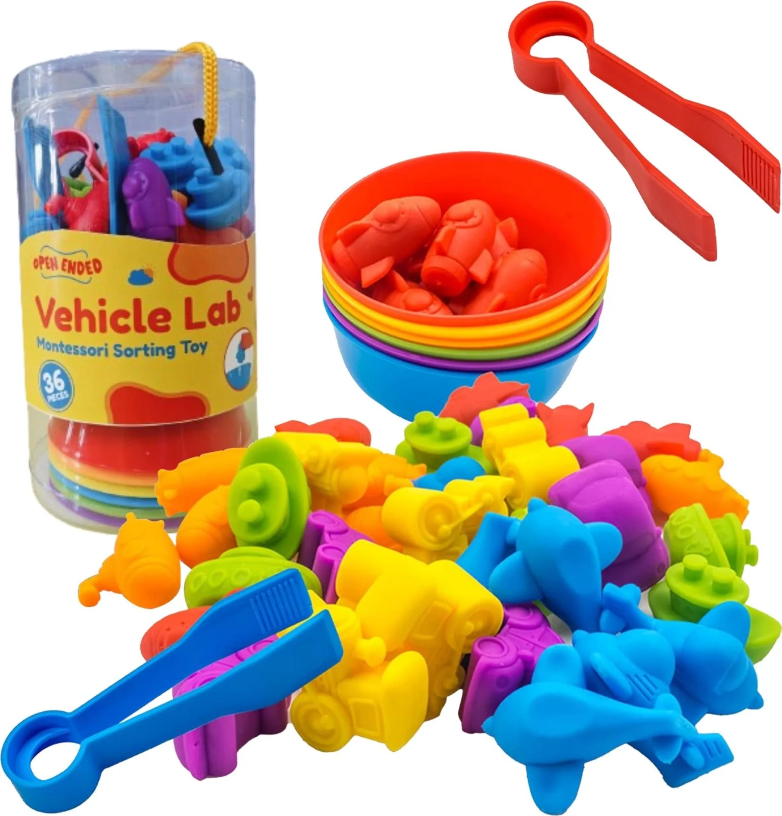 Open Ended Vehicle Lab Montessori Sorting Toy (44 Pcs) - Image 9