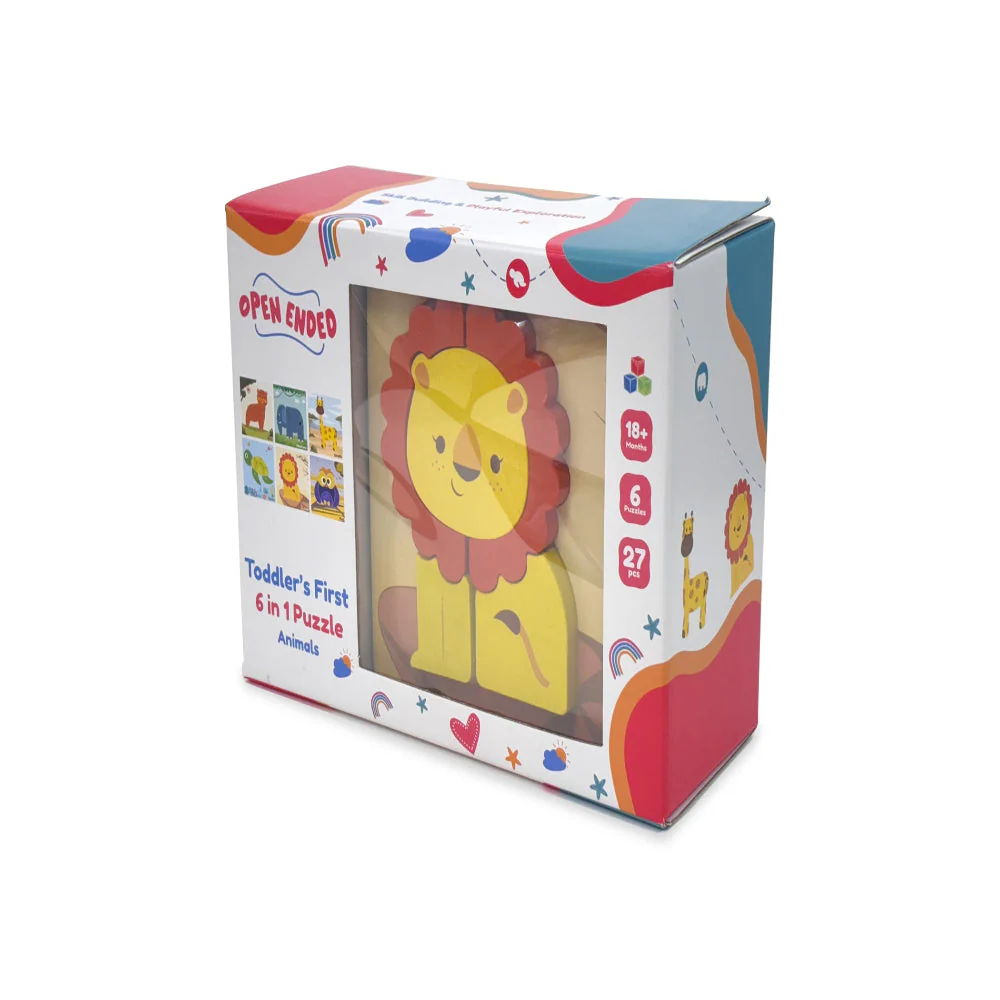Open Ended Toddler's First 6 In 1 Puzzle  - Animals (6 puzzles, 27 pcs) - Image 17