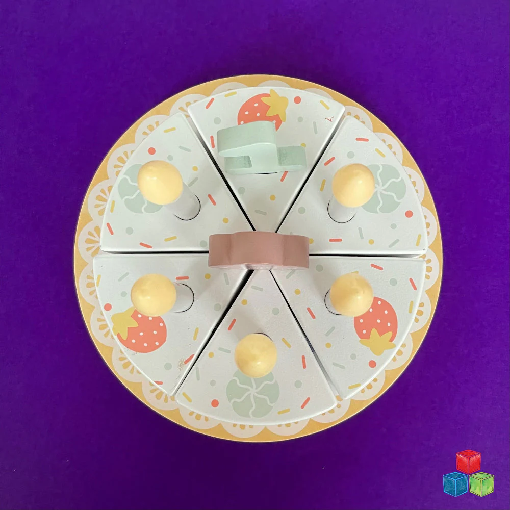 Open Ended Wooden Birthday Cake Set -21 Pieces - Image 3