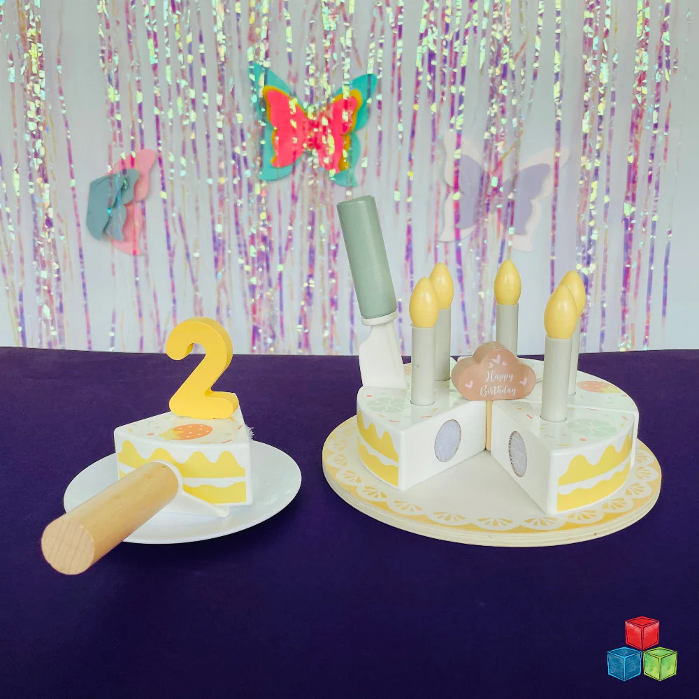 Open Ended Wooden Birthday Cake Set -21 Pieces - Image 8