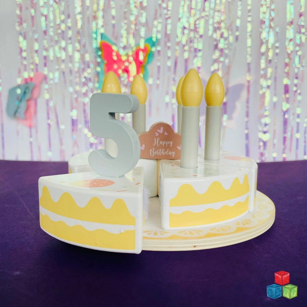 Open Ended Wooden Birthday Cake Set -21 Pieces - Image 9