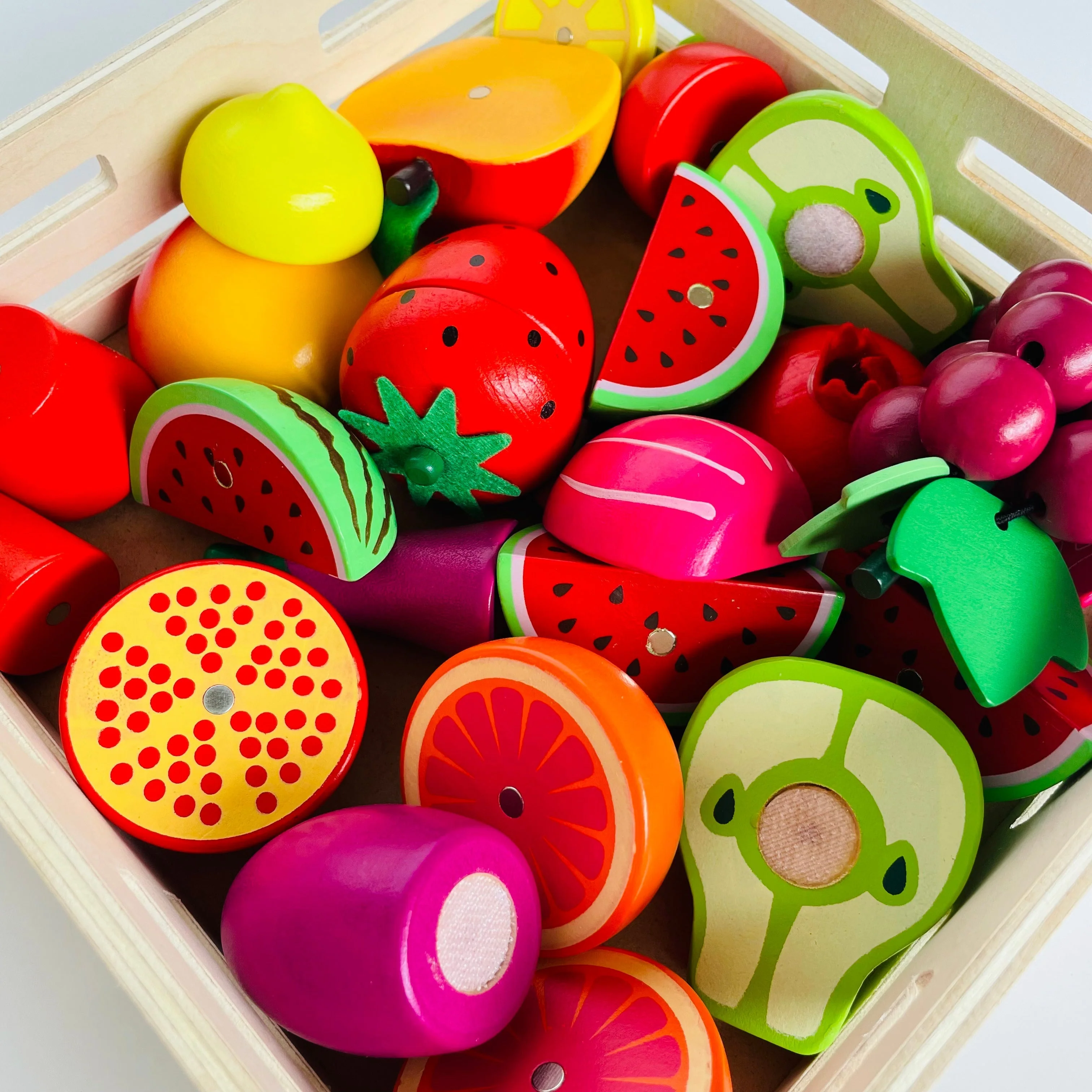 Open Ended Wooden Cutting Set - Fruits & Veggies - Image 6