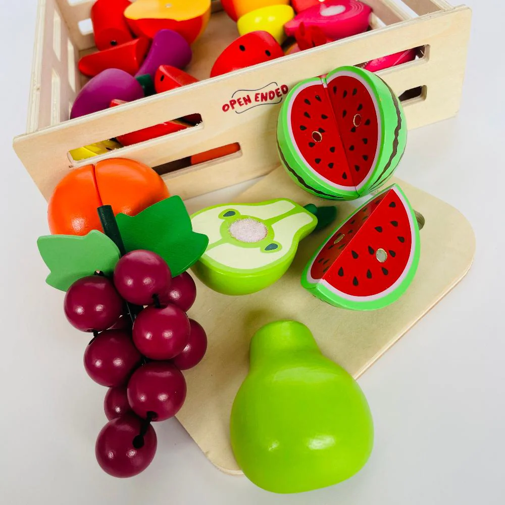 Open Ended Wooden Cutting Set - Fruits & Veggies - Image 8