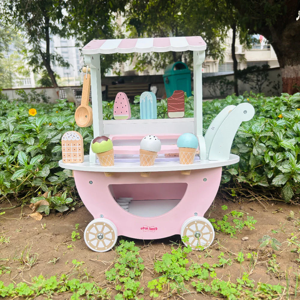 Open Ended Wooden Ice Cream Cart - Image 14