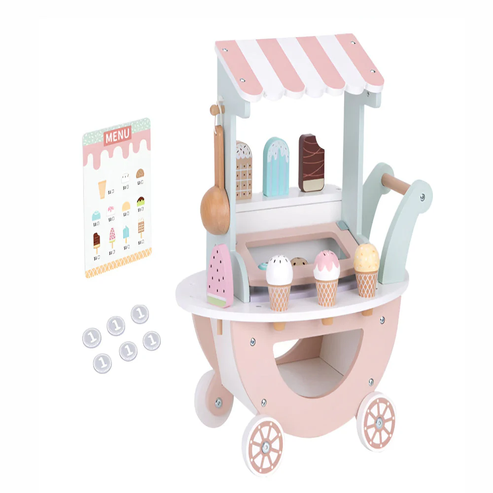 Open Ended Wooden Ice Cream Cart - Image 8
