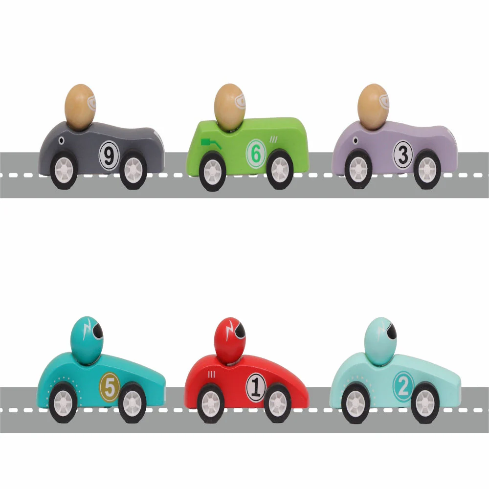 Open Ended Wooden Pull Back Race Car (1 Pc) - Image 3