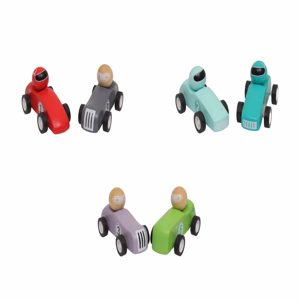 Open Ended Wooden Pull Back Race Car (1 Pc) - Image 5