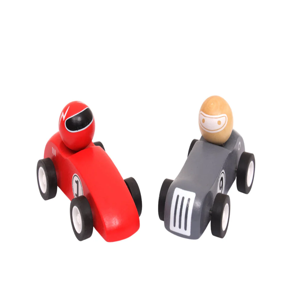 Open Ended Wooden Pull Back Race Car (1 Pc) - Image 6