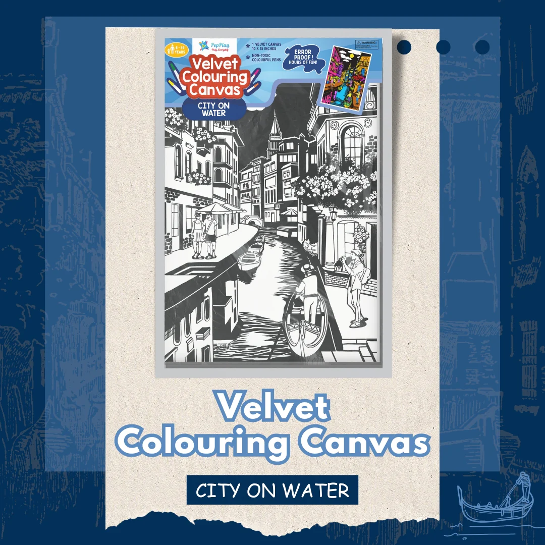 PEPPLAY VELVET COLOURING POSTERS - CITY ON WATER - Image 2