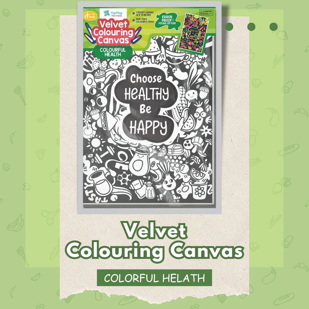 PEPPLAY VELVET COLOURING POSTERS - COLOURFUL HEALTH - Image 2