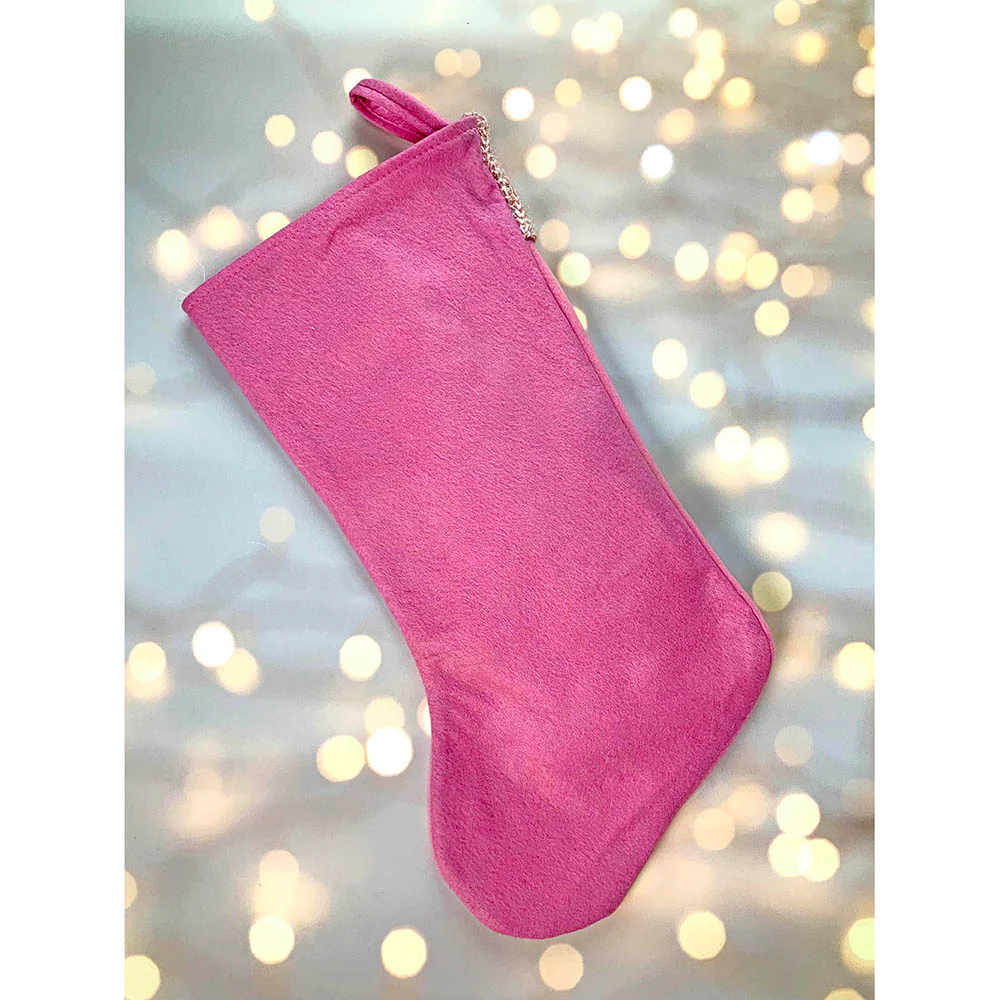 Pink Beard Gnome Christmas Stocking, 16 inches - Image 4