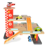 Playbox Drive in-Multilevel Activity Center with Helicopter Pad, Moving Elevator & Rapid Descent Ramps Pretend Play Toy Develops Motor Skills & Creativity - Age 1+ Years - Image 2