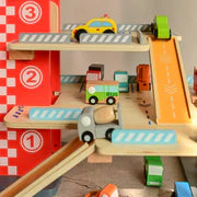 Playbox Drive in-Multilevel Activity Center with Helicopter Pad, Moving Elevator & Rapid Descent Ramps Pretend Play Toy Develops Motor Skills & Creativity - Age 1+ Years - Image 7