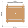 Plum Rectangular Picnic table with Parasol (Natural) | Purchase Table & Get Free Interactive Toy - Image 4