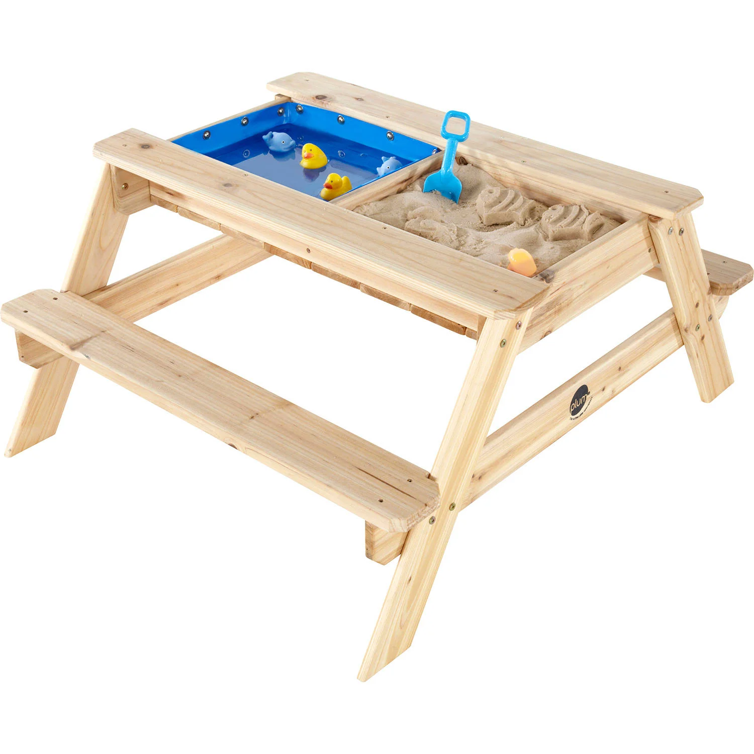 Plum Surfside Sand & Water Wooden Picnic Table | Purchase & Get 2 Free Interactive Toys - Image 2