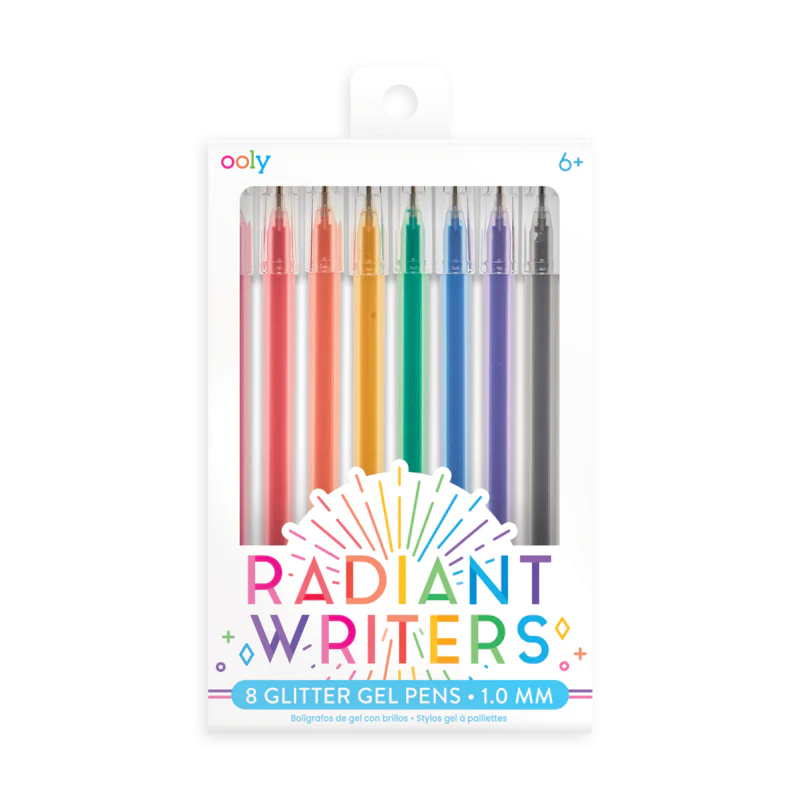 Radiant Writers Glitter Gel Pens - Set of 8