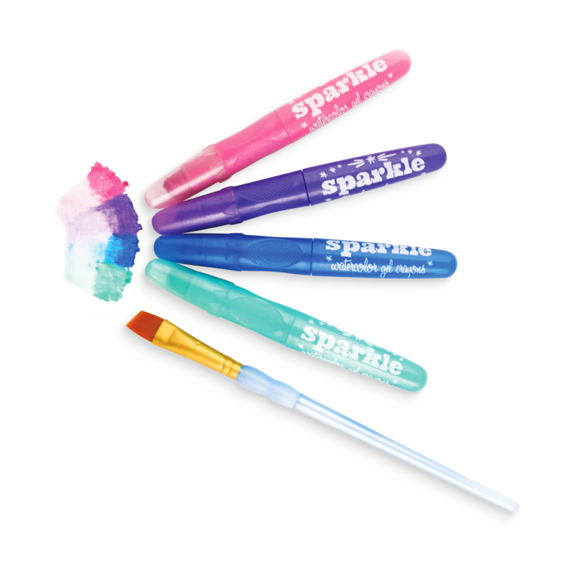 Rainbow Sparkle Metallic Watercolor Gel Crayons - Set of 12 - Image 4