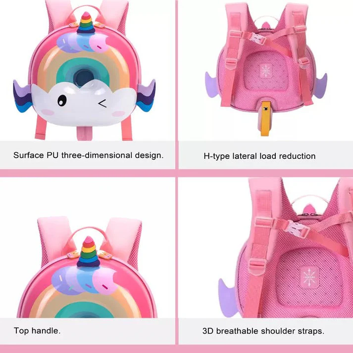 Rainbow Unicorn, Donut Backpack for Toddlers & Kids - Image 3