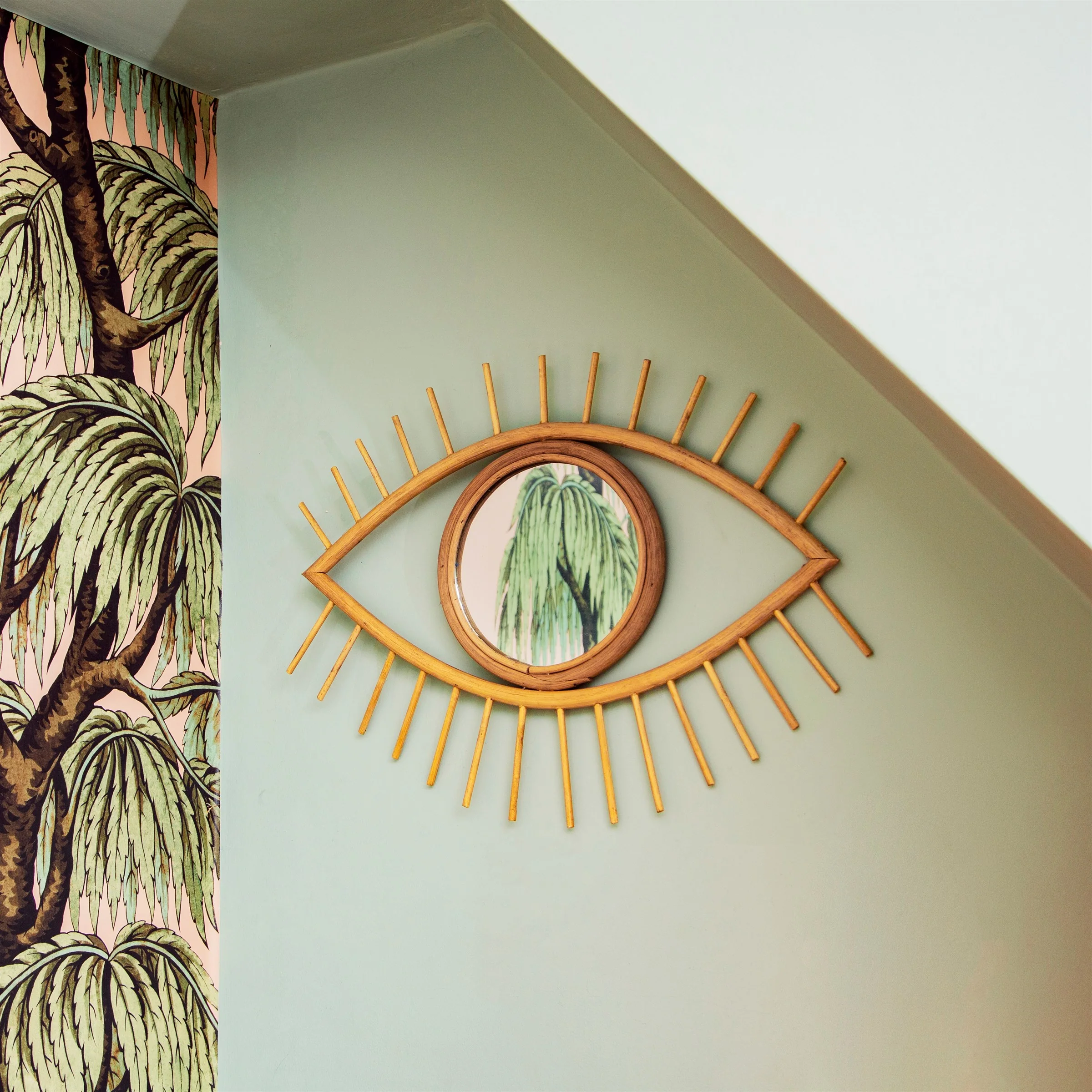 Rattan Eye Mirror - Image 3