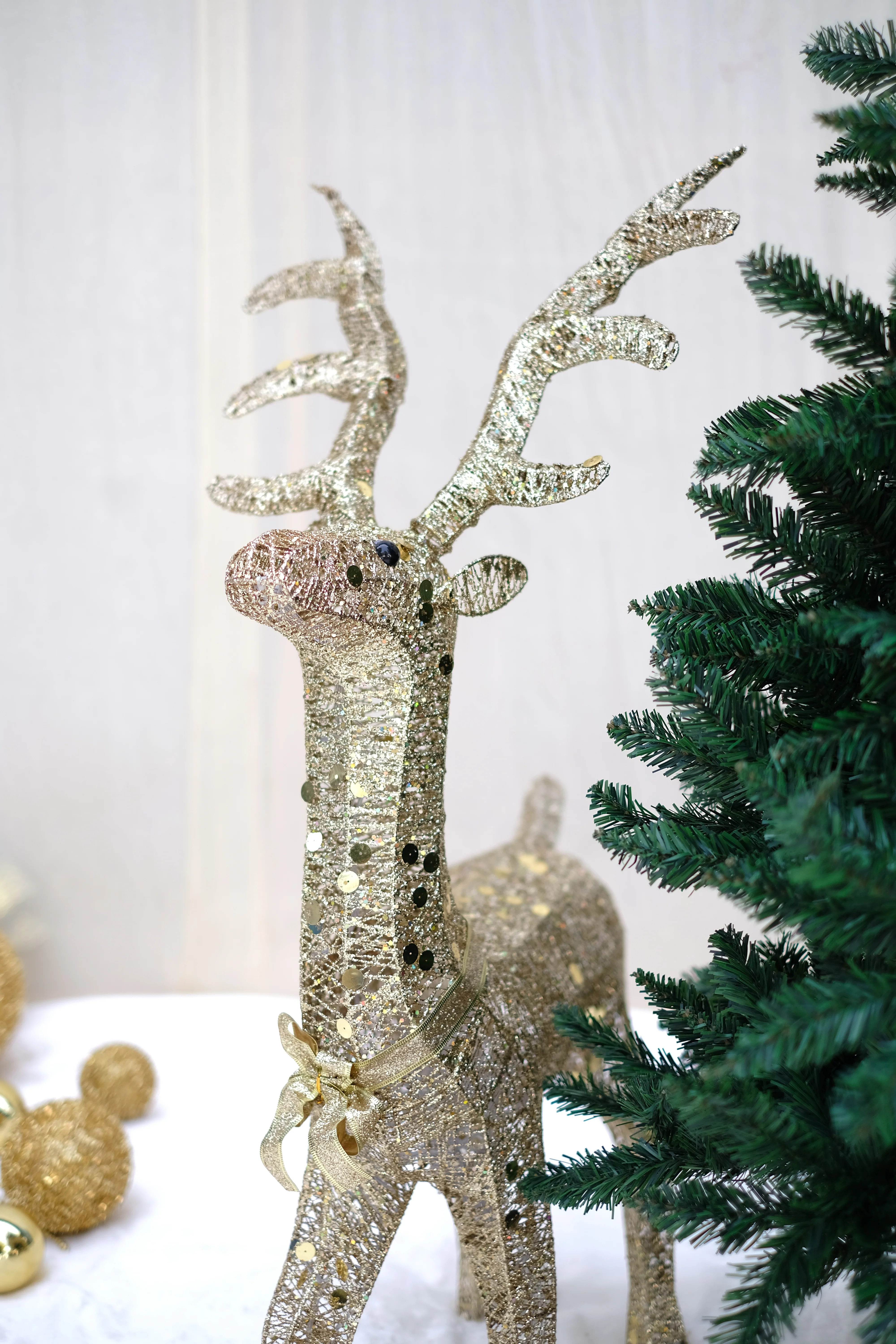 Rudolph, Shimmering Gold LED Reindeer Decoration by SWEN - 1.2 M - Image 6
