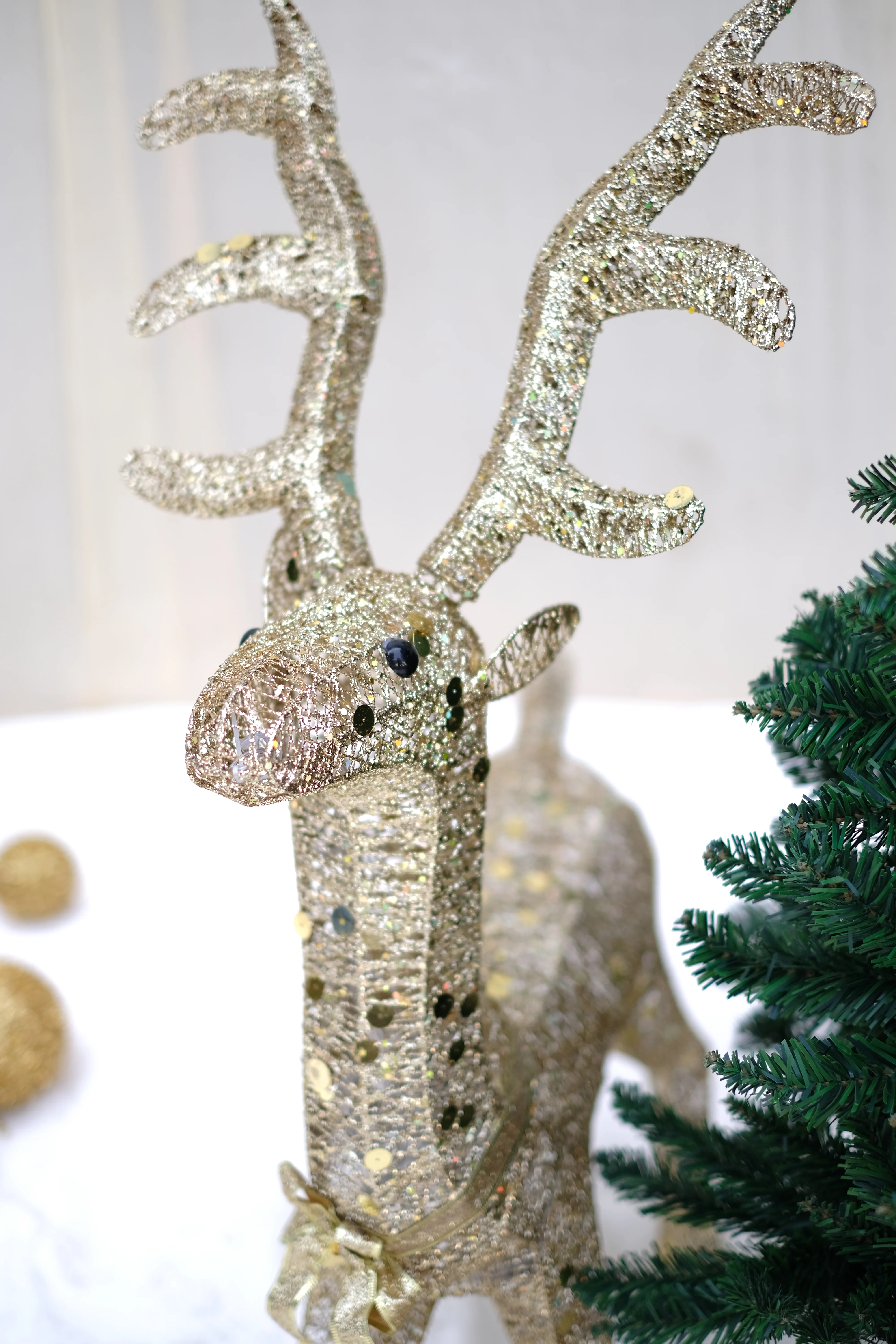 Rudolph, Shimmering Gold LED Reindeer Decoration by SWEN - 1.2 M - Image 7