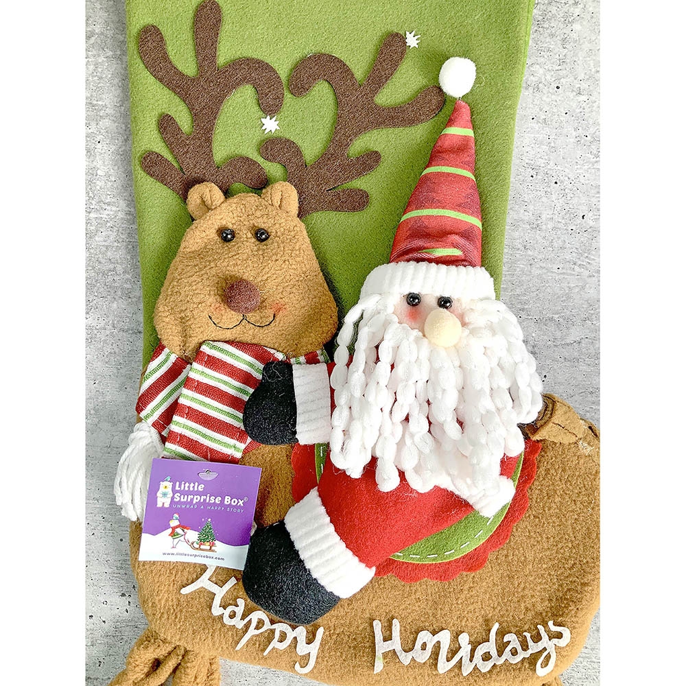 Santa Long Hanging Knot Legs Christmas Stocking, 16 inches - Image 2