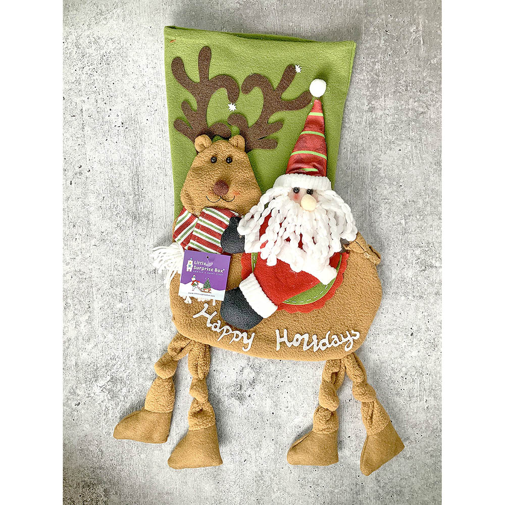 Santa Long Hanging Knot Legs Christmas Stocking, 16 inches - Image 4