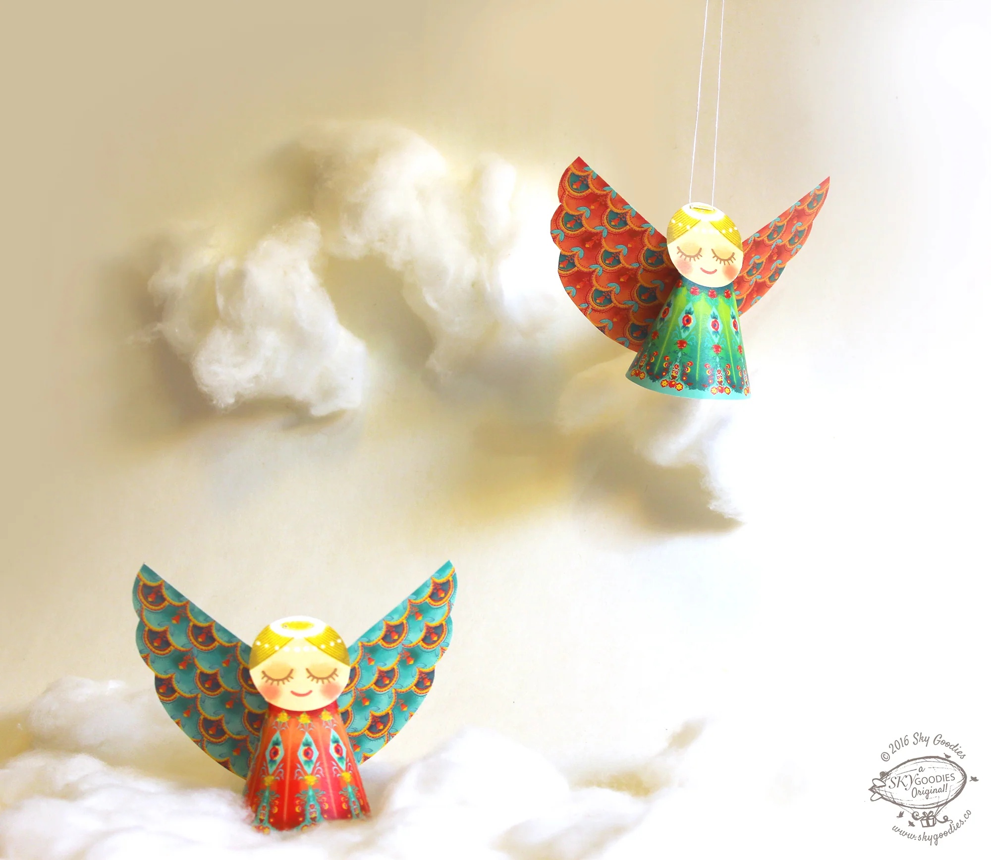 Set of 6 Paper Angels DIY Paper Craft - Image 4