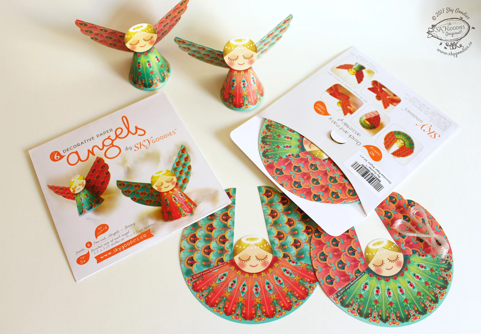 Set of 6 Paper Angels DIY Paper Craft - Image 6