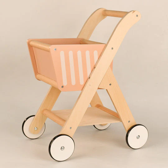 Playbox Shop 'N' Roll - Educational Wooden Toy Role Play Grocery Store Shopping Trolley | Boys Or Girls Pretend Play Supermarket Playset (Unassemble) - Image 3